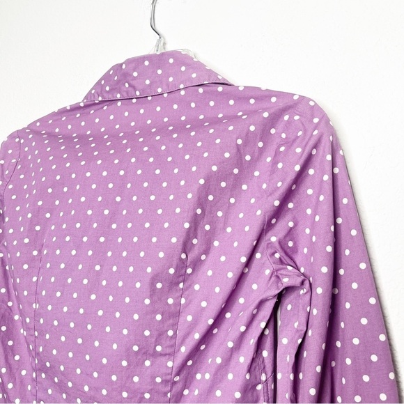 Boden Polkadot Fitted Button Up Long Sleeve Blouse WA250 - Picture 6 of 10
